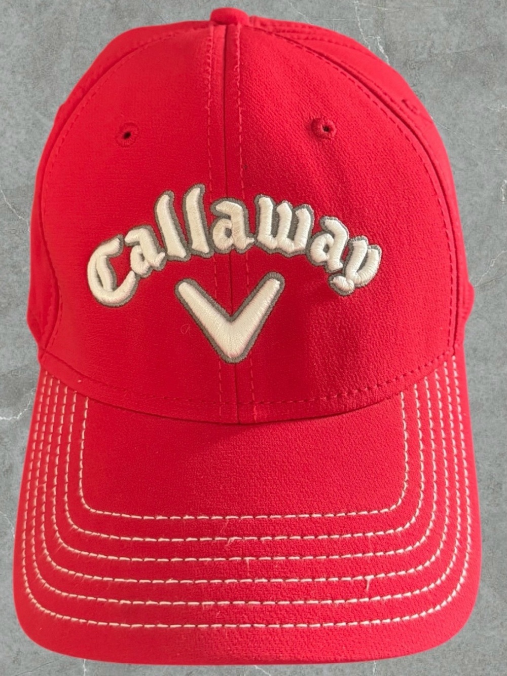 Callaway Red Cap with White 3D Embroidered Logo